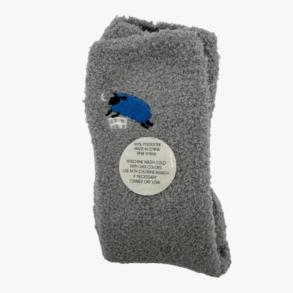 Soft Surroundings Sleepy Sheepy Socks in Gray OSFM Fuzzy Comfy Socks Lounge NEW